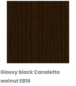 Glossy Black Canaletto Walnut